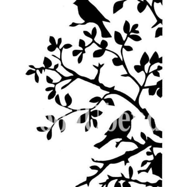 Stencil "Birds and Branches" - 21 x 30 cm