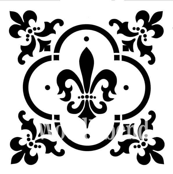 Stencil "Fleur de Lis" - 30 x 30 cm