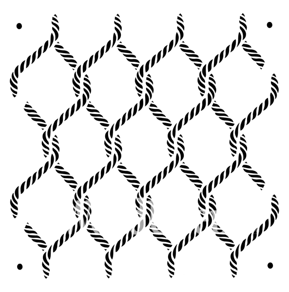 Stencil "Posh Knots" - 60 x 60 cm