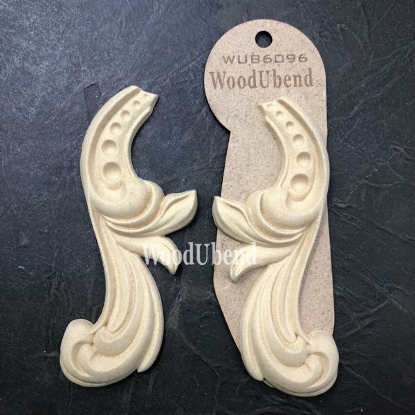 WoodUbend WUB6096 Decorative Scrolls - pair - 14,5 x 6 cm
