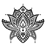 Stencil "Lotus Blossom" - 30 x 30 cm
