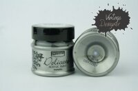 Delicate metallic acrylic paint - 50ml antique silver -