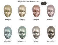 Delicate metallic acrylic paint - 50ml antique silver -