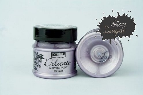 Delicate metallic acrylic paint - 50ml violett silver-