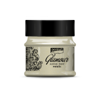 Glamour metallic acrylic paint - 50ml antique silver -