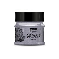 Glamour metallic acrylic paint - 50ml dark silver -