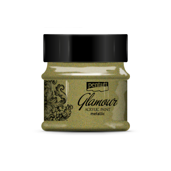 Glamour metallic acrylic paint - 50ml antique gold -