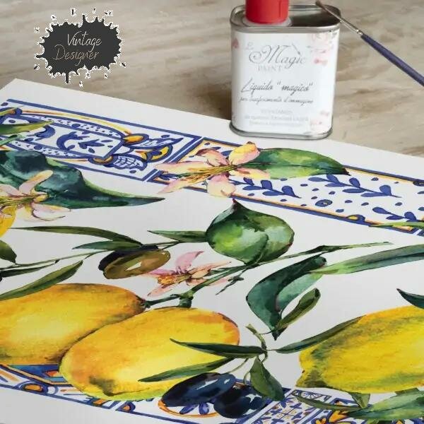 Magic Paint SICILIA TIME &quot;Lemon Border&quot; 28x40cm