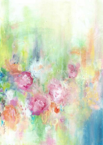 Ellen J Goods Cottage Roses I A4