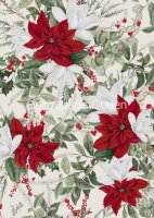 Christmas FLoral White A4