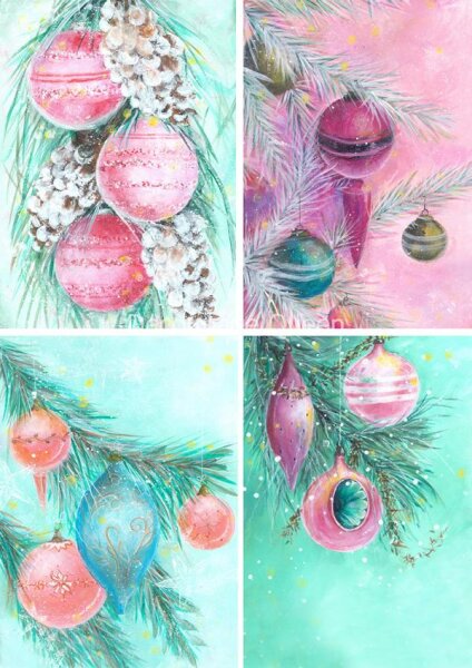 Ellen J Goods Retro Christmas 4 Pack A4