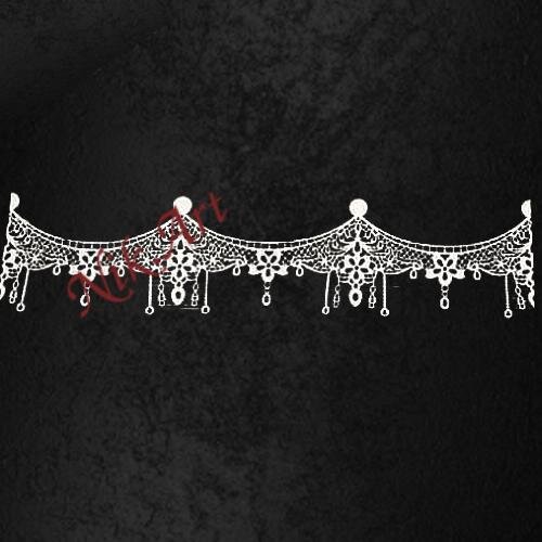 3D Elastic Element white 38x9 cm