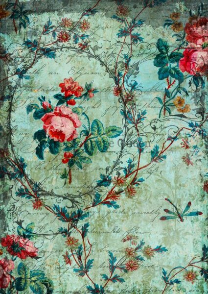 Sweet and Sassy - Vintage Floral Pop A4