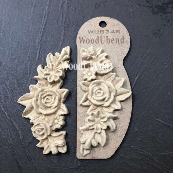 WoodUbend WUB0348 Flower Garland 11,5 x 5,5 cm